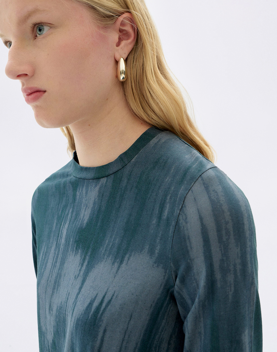 Thinking MU Ombre Blue Brisa Top MULTICOLOR M