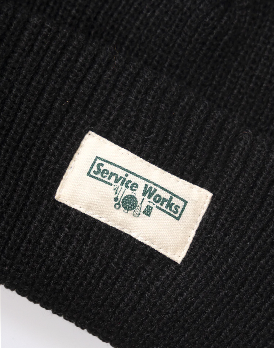 Service Works Tassel Beanie BLACK