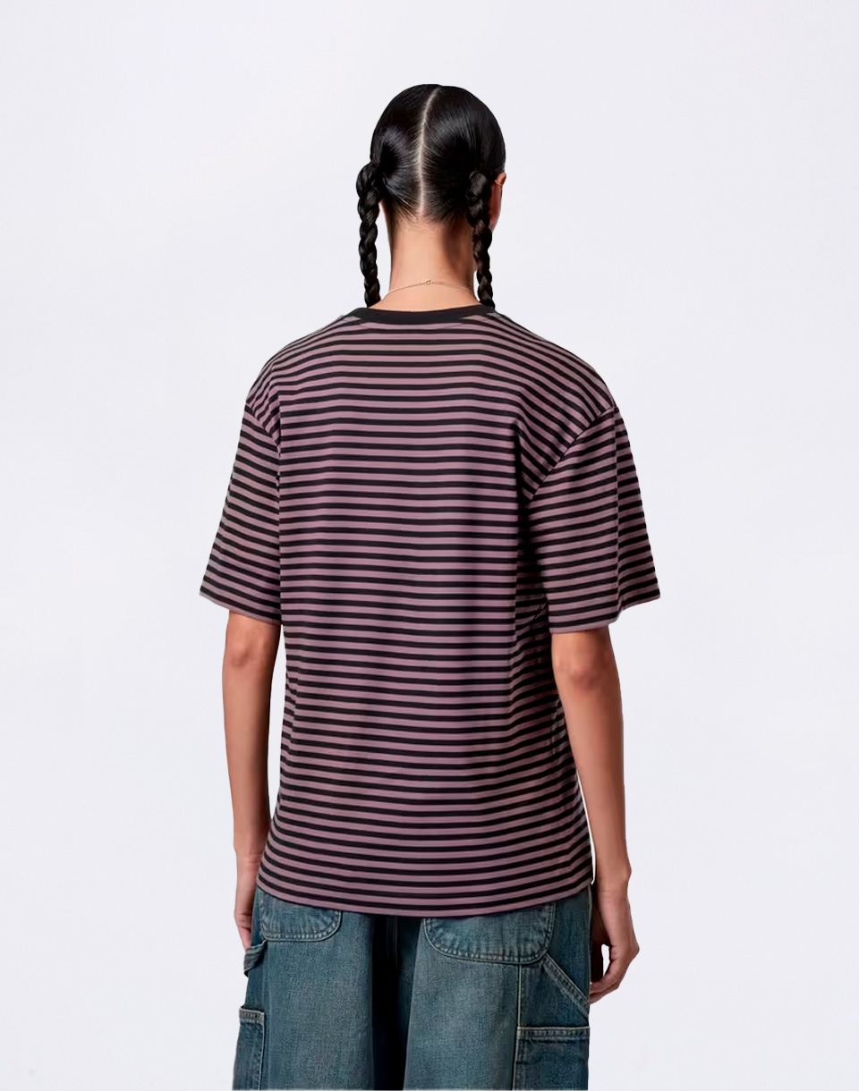 Carhartt WIP W' S/S Verner T-Shirt Verner Stripe, Black/Phlox M