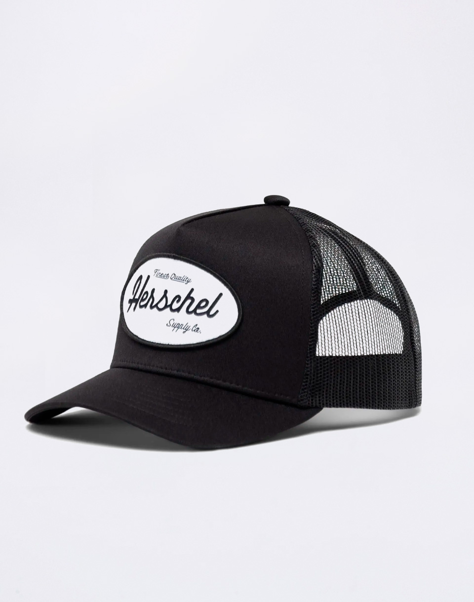 Herschel Supply Whaler Tall Mesh Gas Station Cap Black
