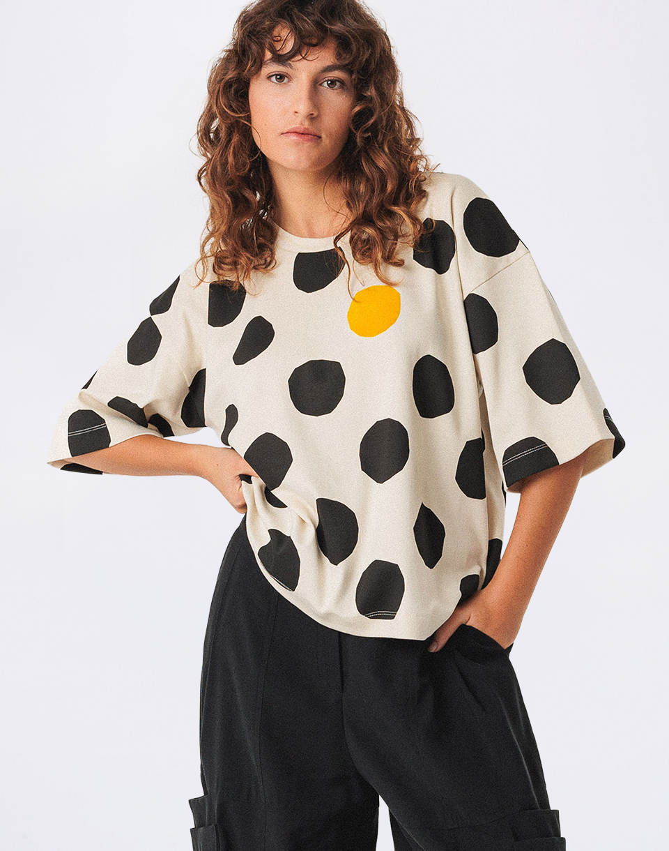 Tričko SKFK Lariz GOTS T-Shirt F25S2N DOTS