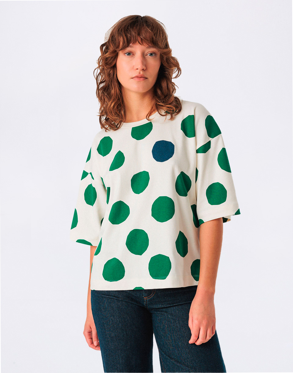 Tričko SKFK Lariz GOTS T-Shirt F25SG5 DOTS