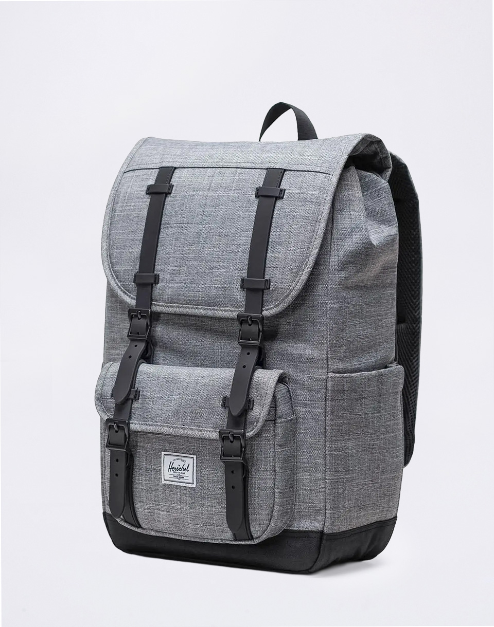 Herschel Supply Little America Mid-Volume Raven Crosshatch