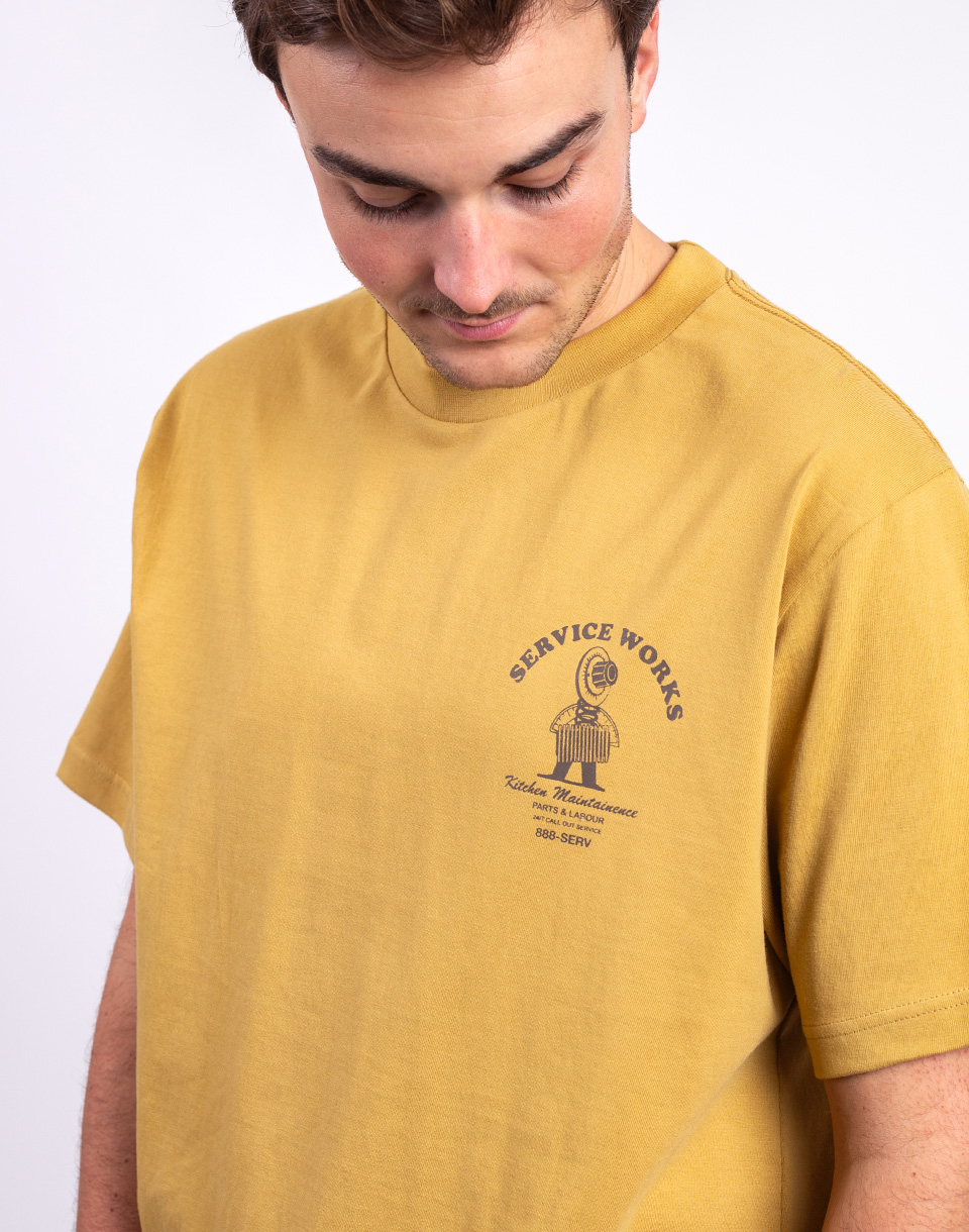 Service Works Maintainence Tee MUSTARD S