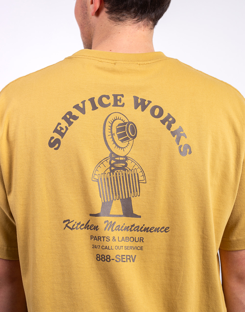 Service Works Maintainence Tee MUSTARD S