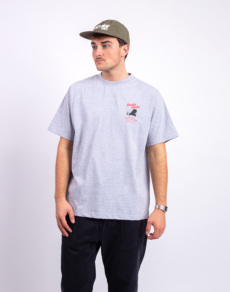 Tričko Service Works Bar & Kitchen Tee HEATHER GREY
