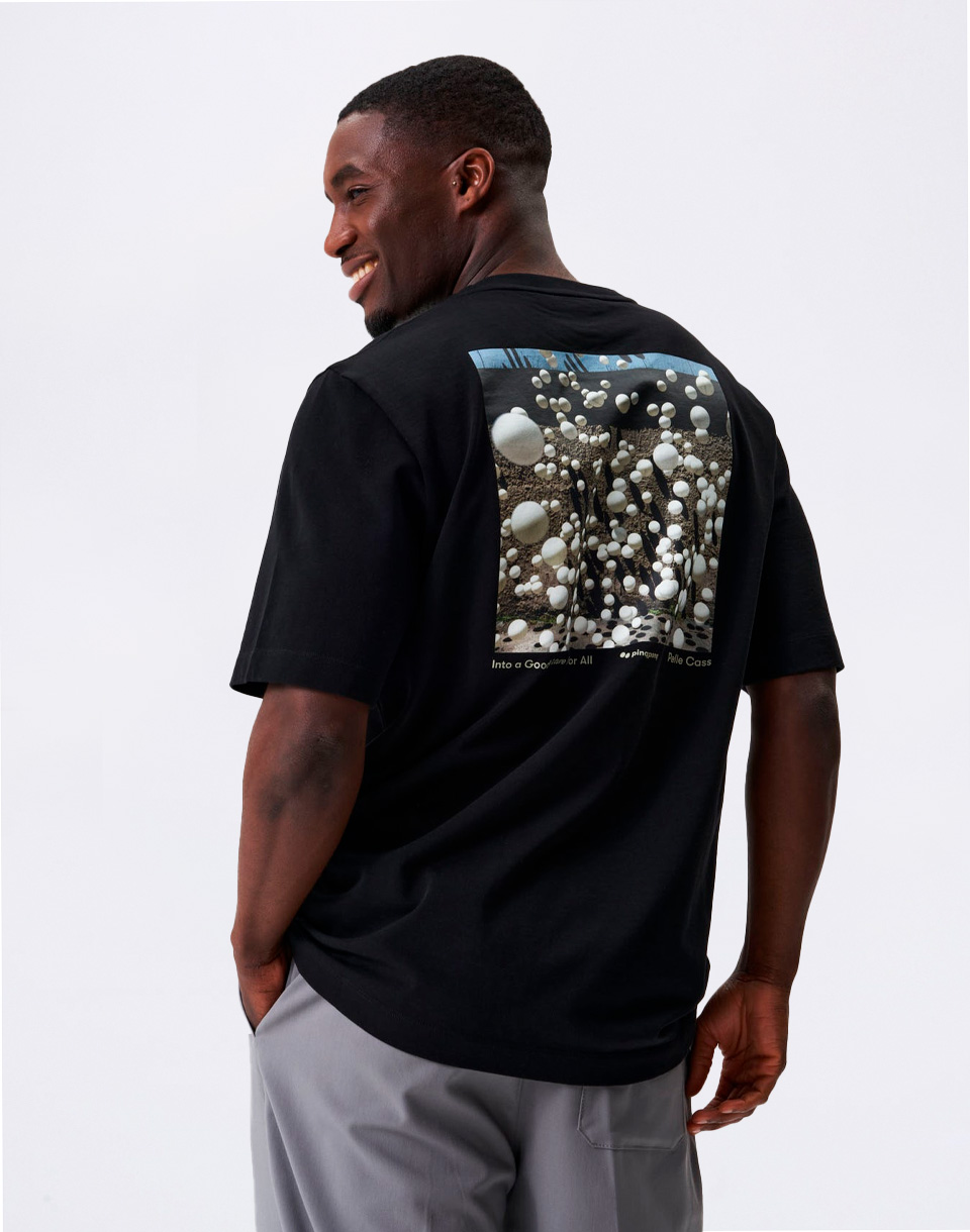 Tričko pinqponq Tshirt Cotton Graphic Men Black Pelle Cass