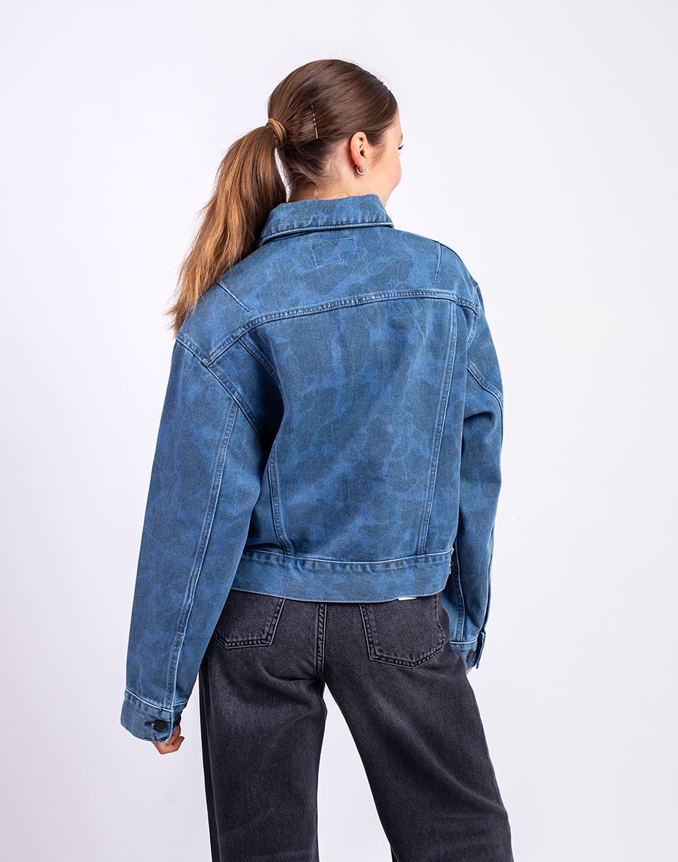 Carhartt WIP W' Duck Orell Jacket Camo Duck, Blue bleached M