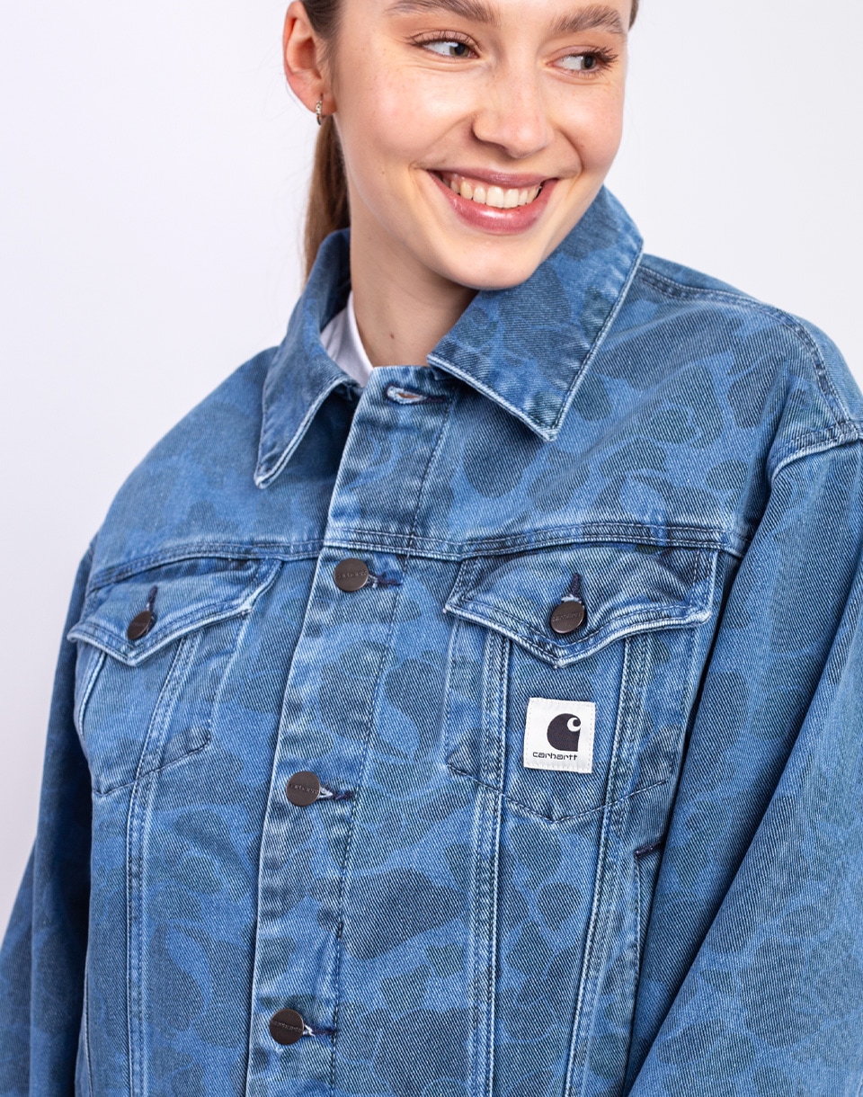 Carhartt WIP W' Duck Orell Jacket Camo Duck, Blue bleached M