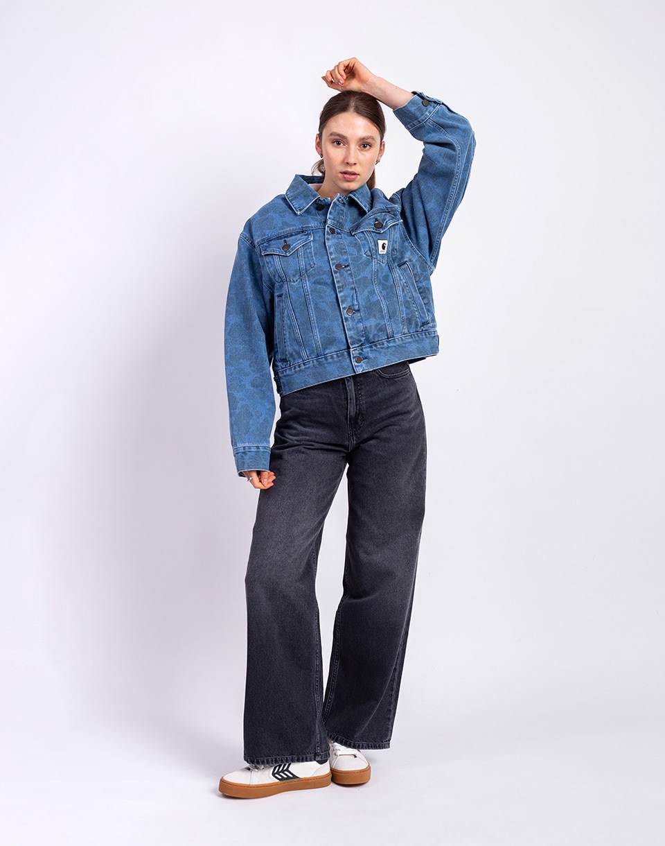 Carhartt WIP W' Duck Orell Jacket Camo Duck, Blue bleached M