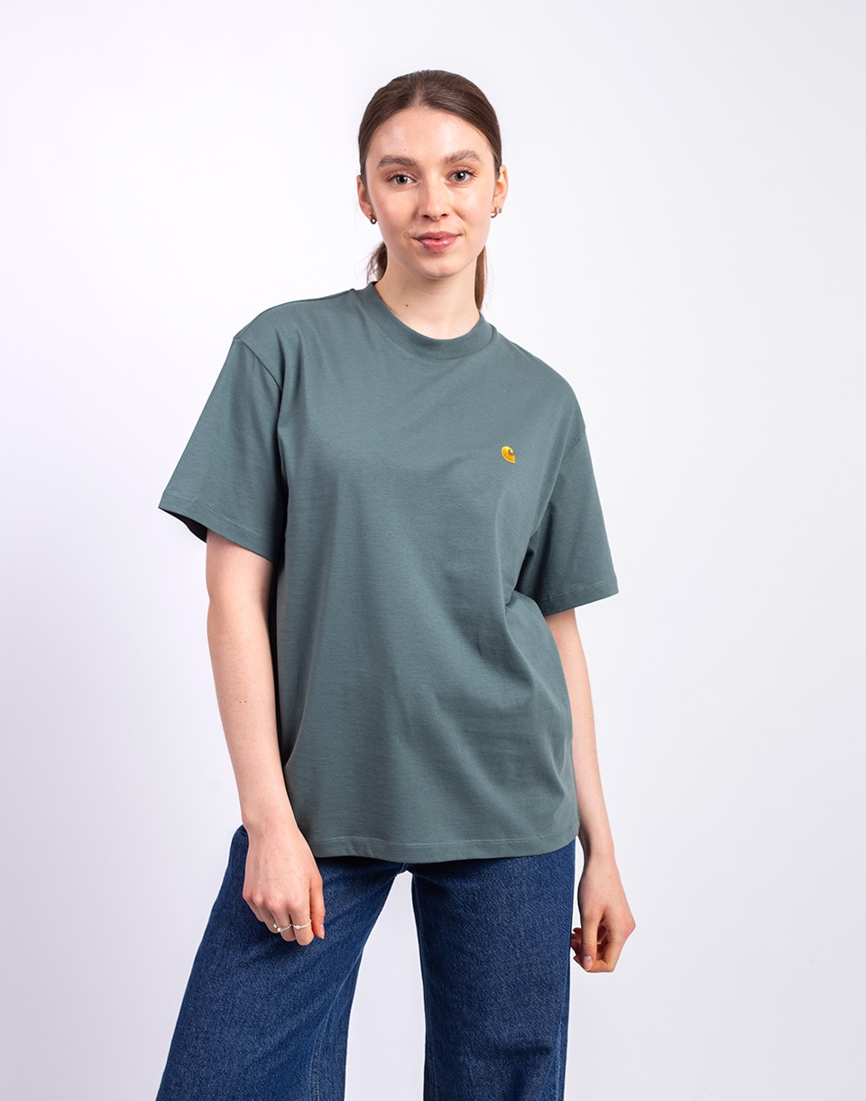 Tričko Carhartt WIP W' S/S Chase T-Shirt Velvet Green/Gold