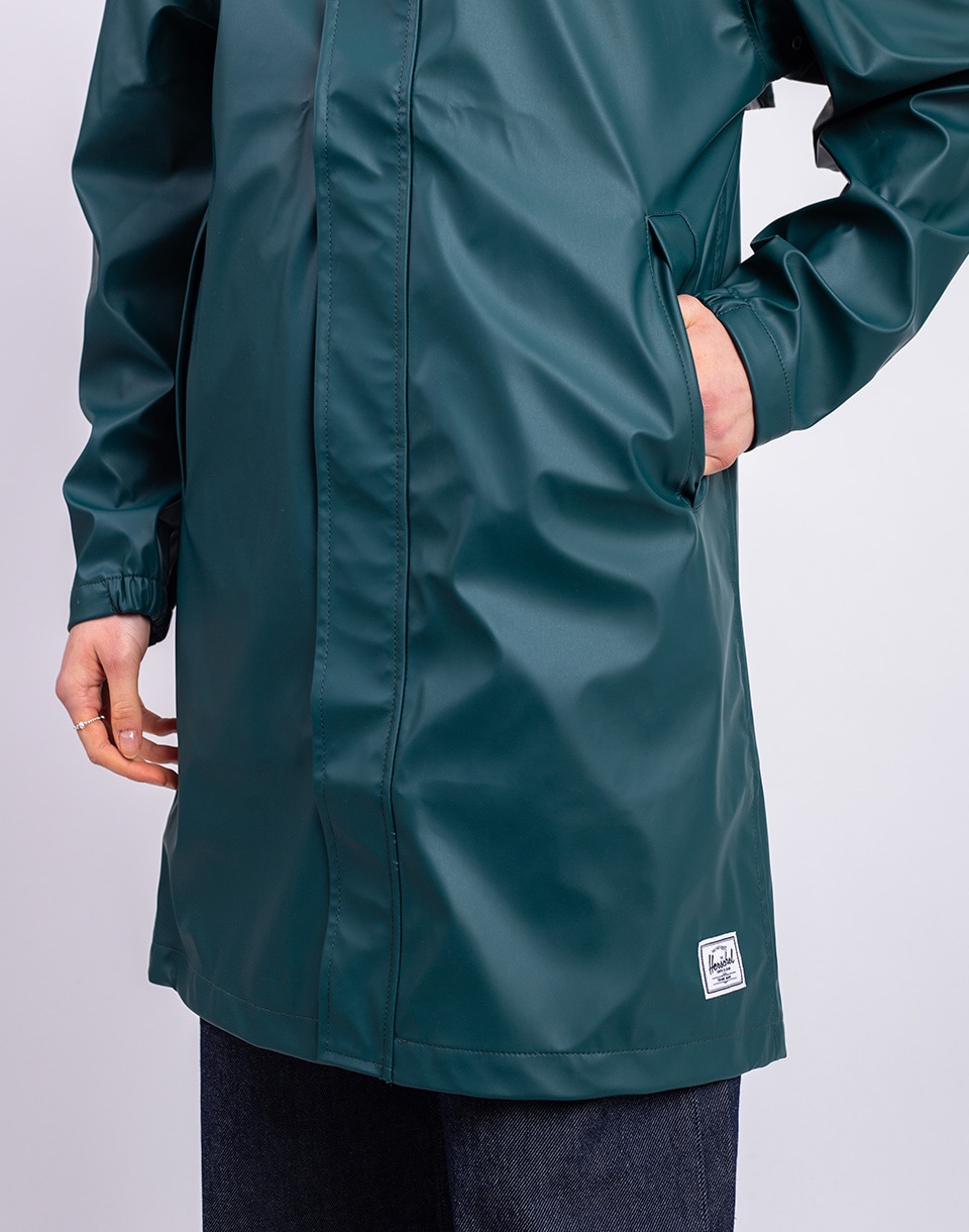 Herschel Supply Long Classic Rain Jacket Women's Dark Sea S