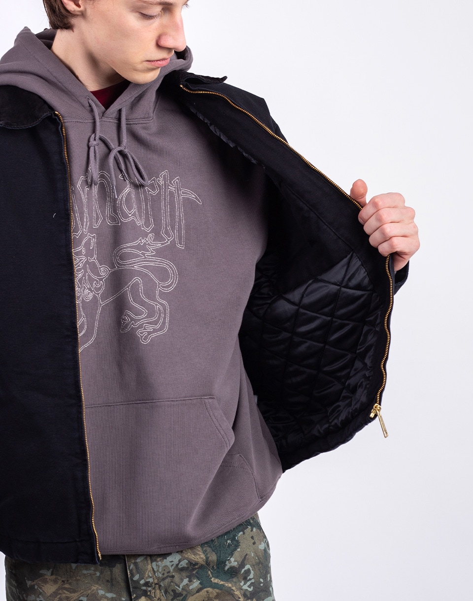 Carhartt WIP OG Detroit Jacket Black/Black stone canvas L