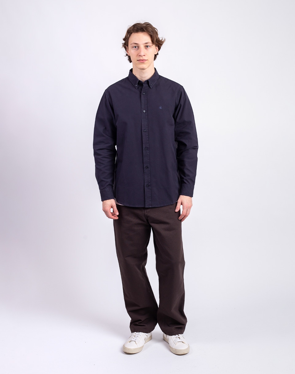 Carhartt WIP L/S Bolton Shirt Dark Navy L