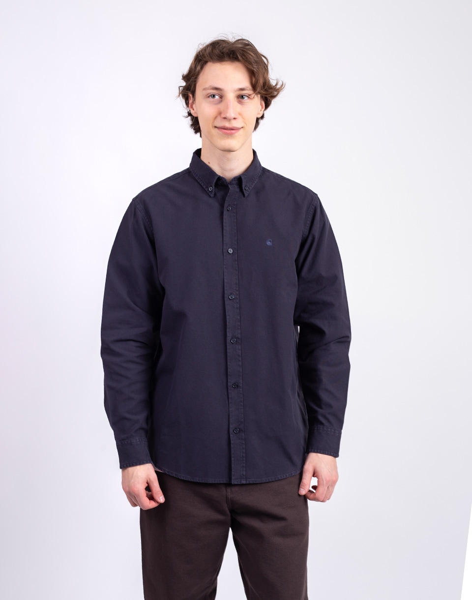 Carhartt WIP L/S Bolton Shirt Dark Navy XL