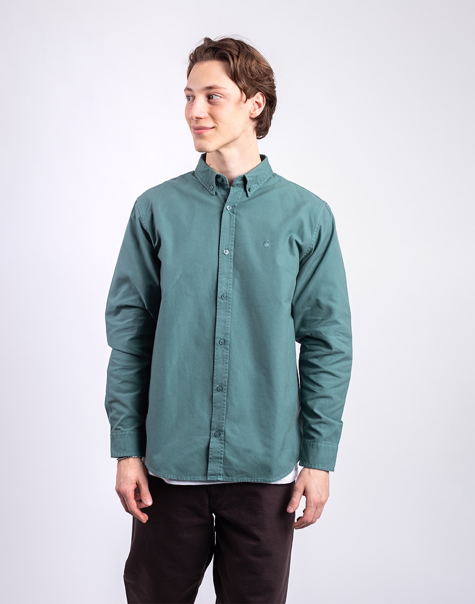 Carhartt WIP L/S Bolton Shirt Silver Pine L