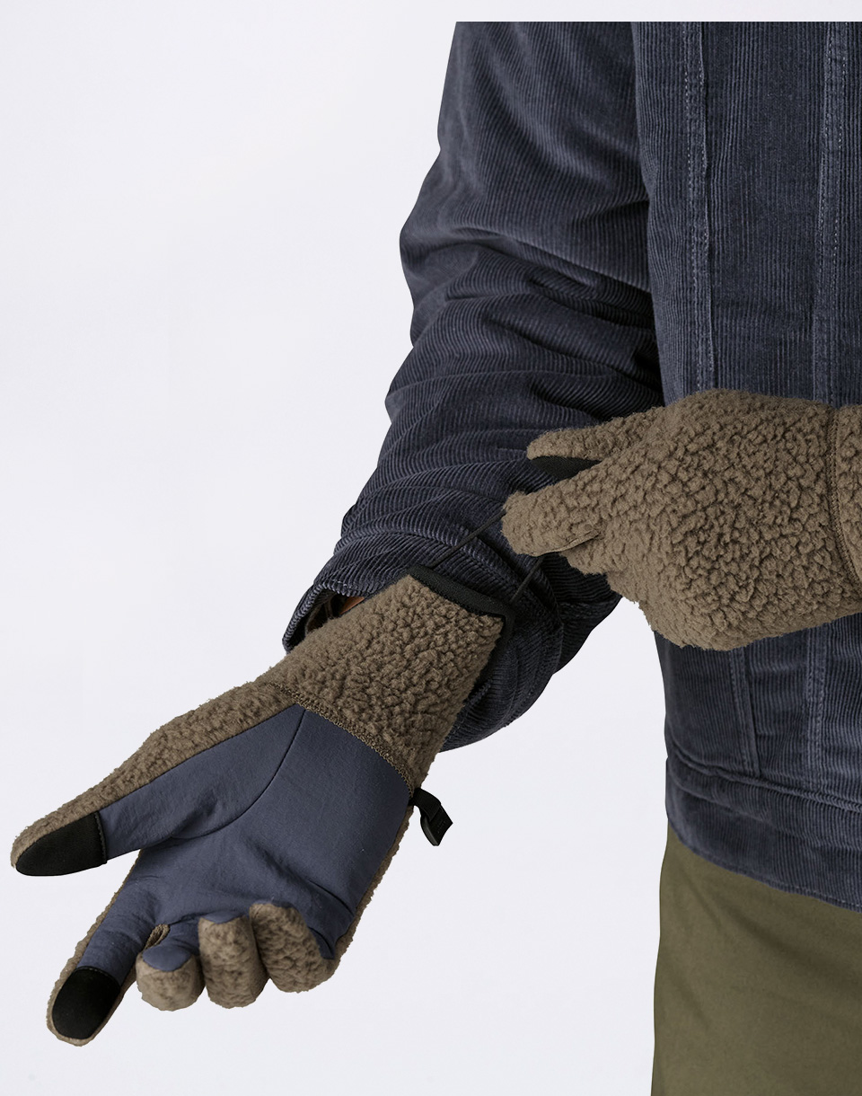 Patagonia Retro Pile Gloves Marlow Brown L
