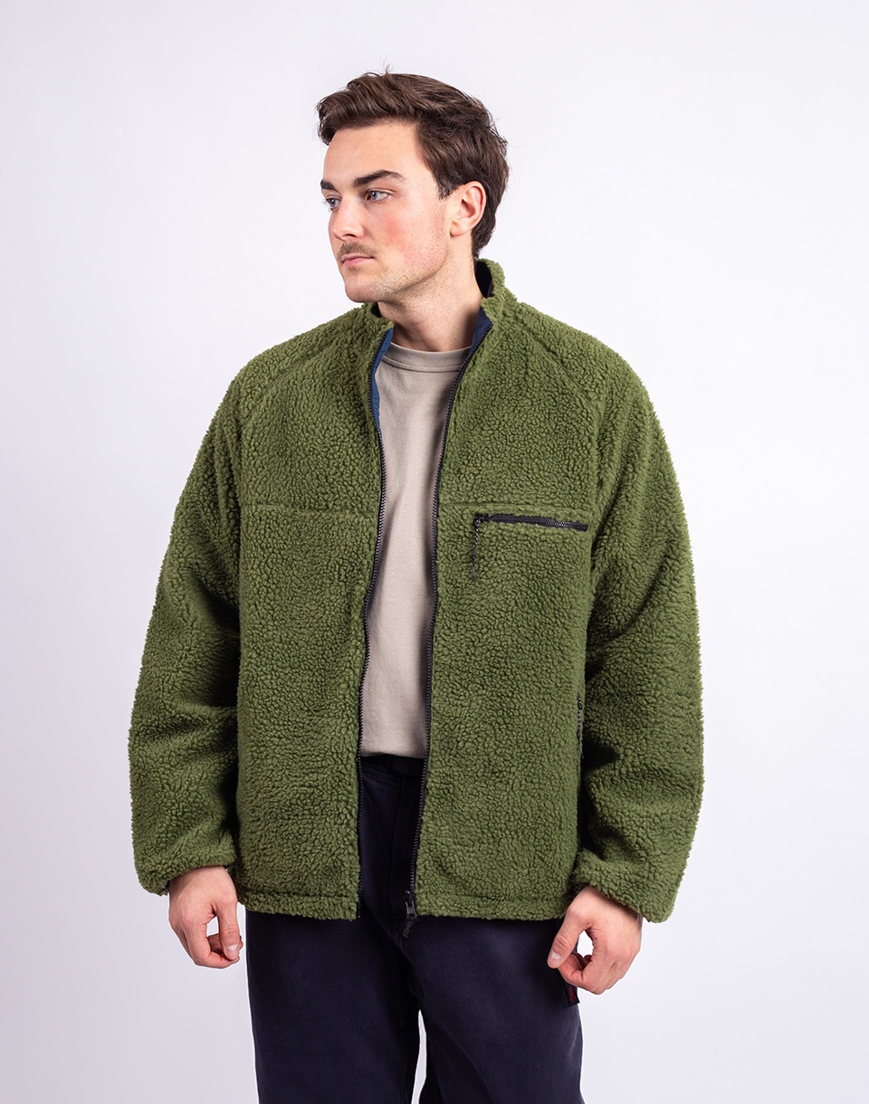 Gramicci Reversible Sherpa Jacket OLIVE/DUSTY NAVY M