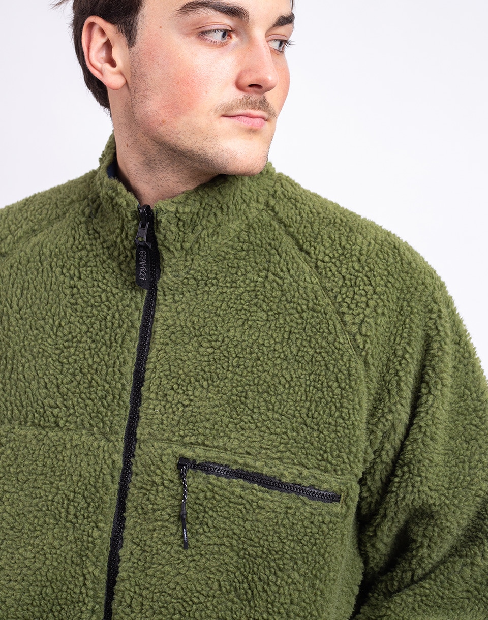 Gramicci Reversible Sherpa Jacket OLIVE/DUSTY NAVY M