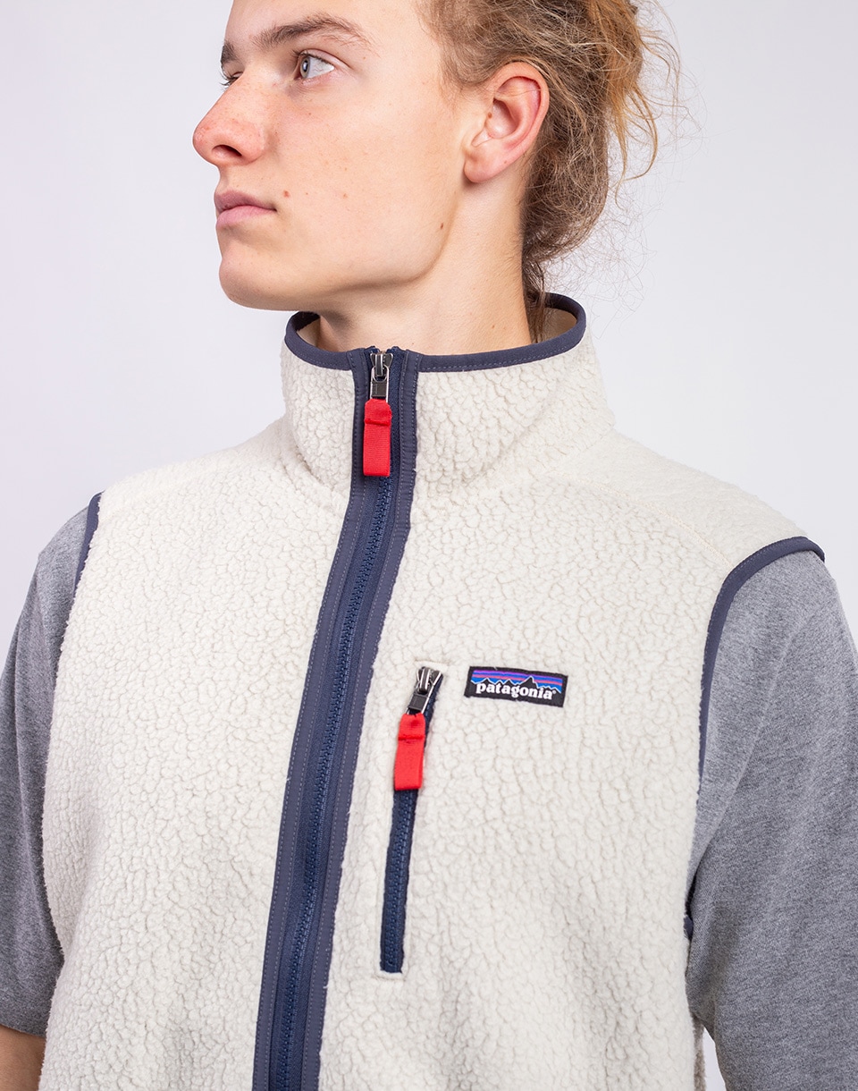 Patagonia M's Retro Pile Vest Pelican w/Smolder Blue L