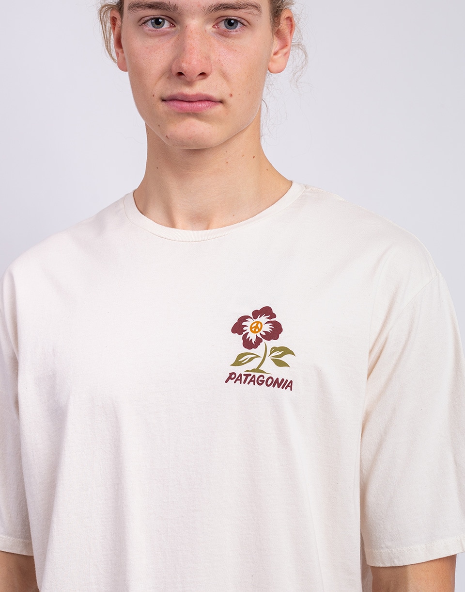 Patagonia M's Balance Organic T-Shirt Peace Seeds: Undyed Natural M