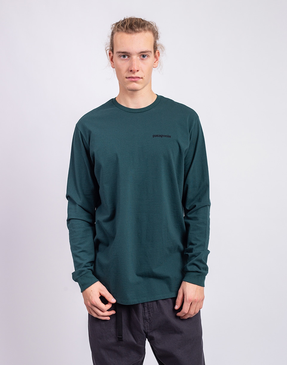 Tričko Patagonia M's L/S P-6 Logo Responsibili-Tee Cascade Green
