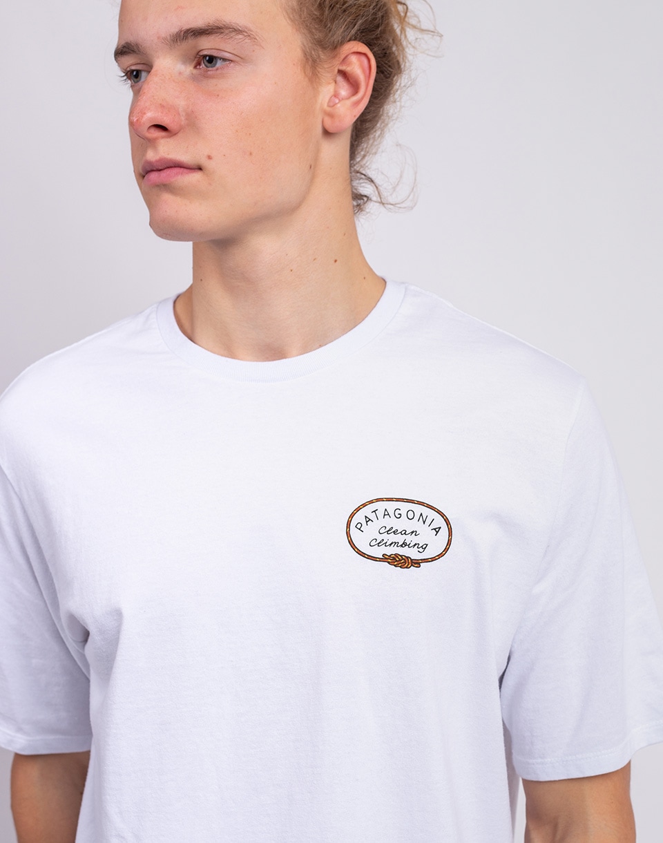 Patagonia M's Clean Climb Roots Responsibili-Tee White M
