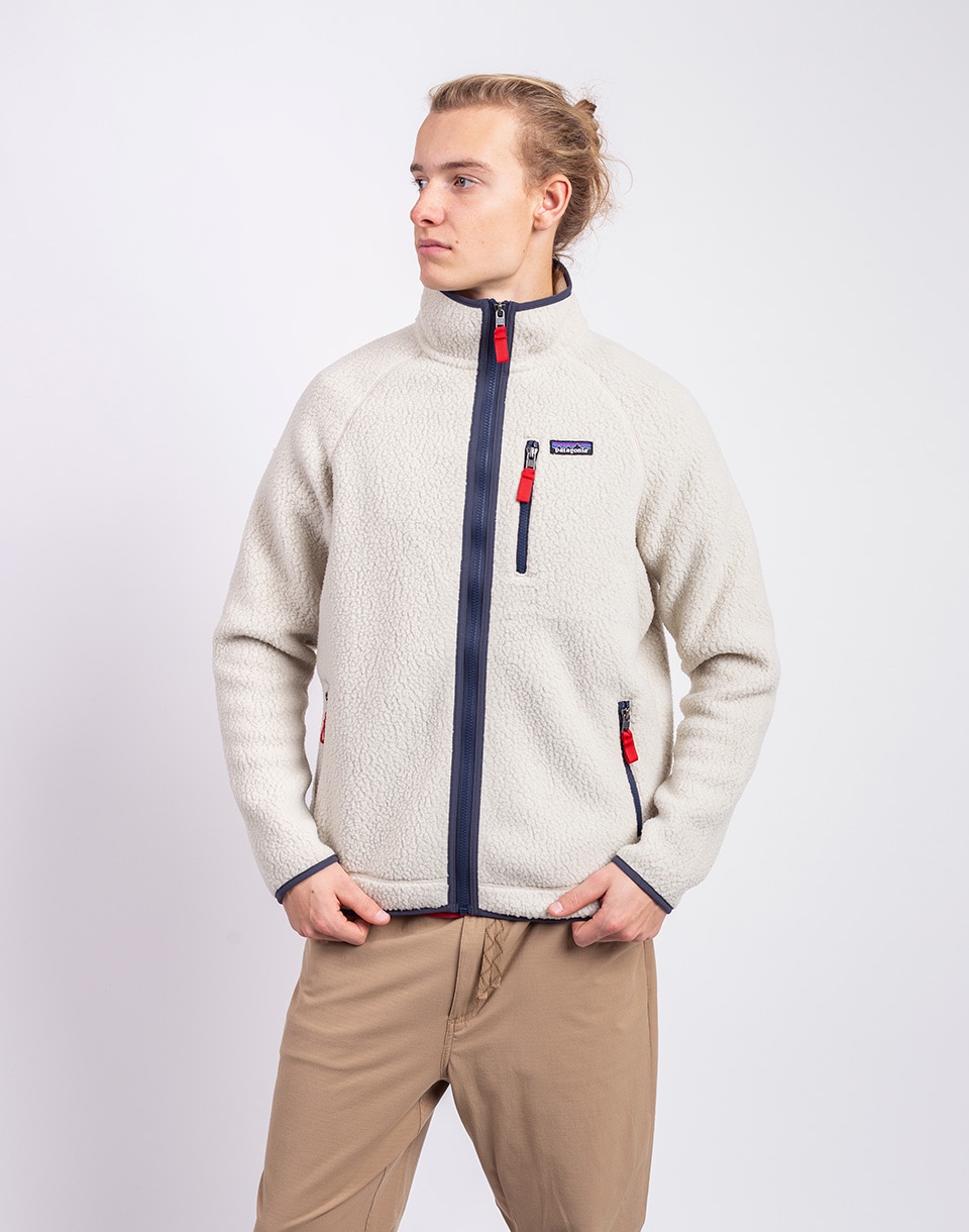 Patagonia M's Retro Pile Jacket Pelican w/Smolder Blue L