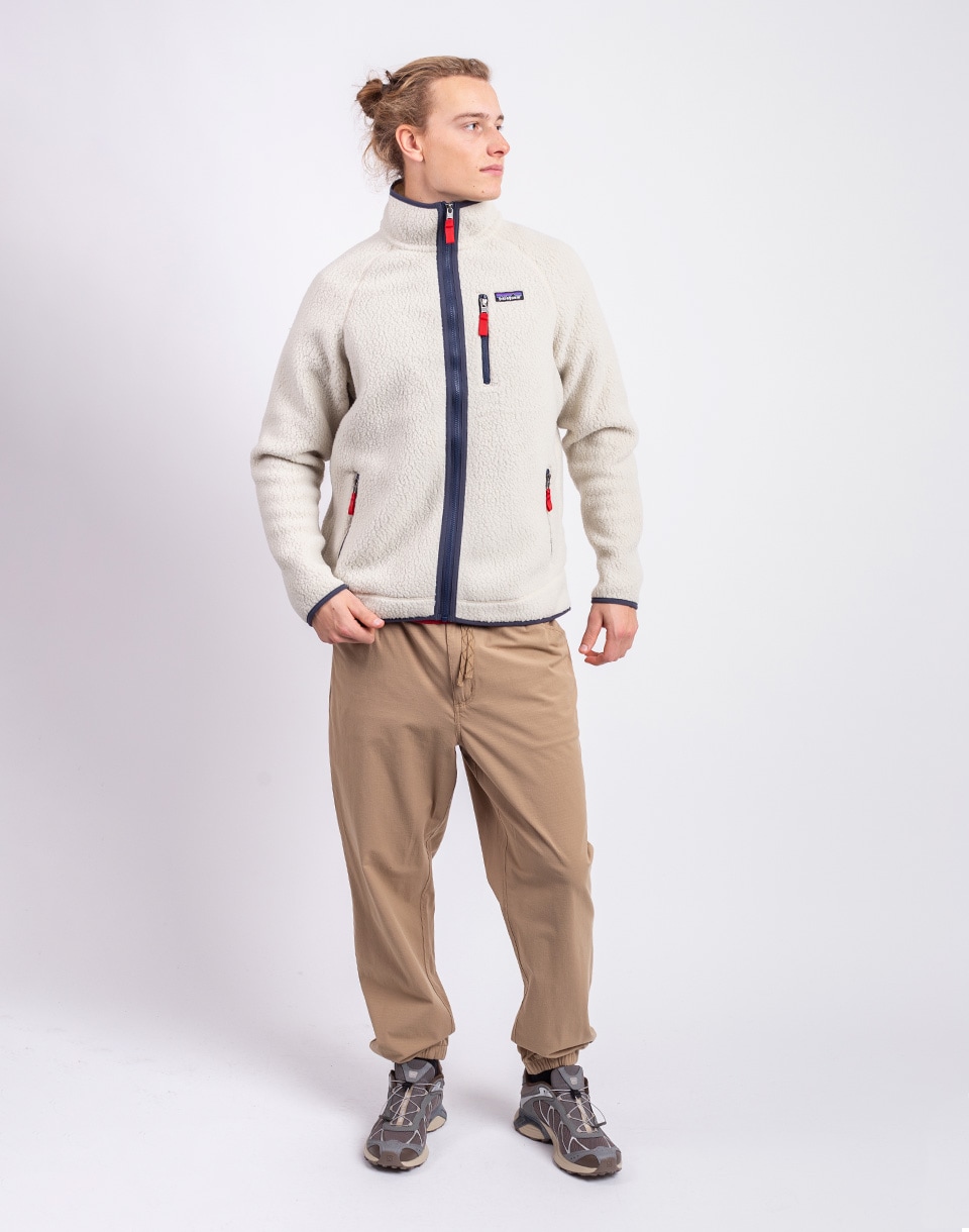 Patagonia M's Retro Pile Jacket Pelican w/Smolder Blue M