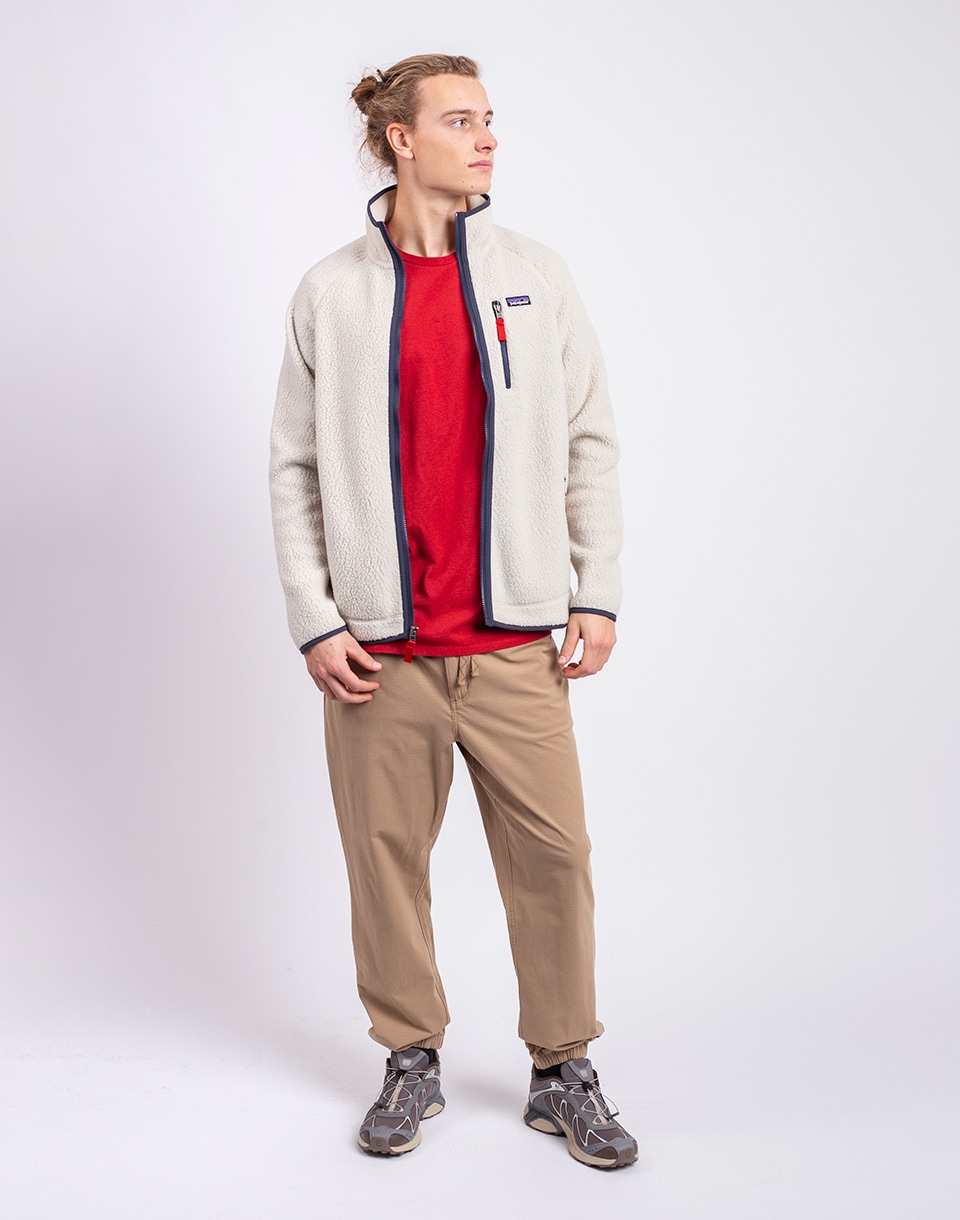 Patagonia M's Retro Pile Jacket Pelican w/Smolder Blue M