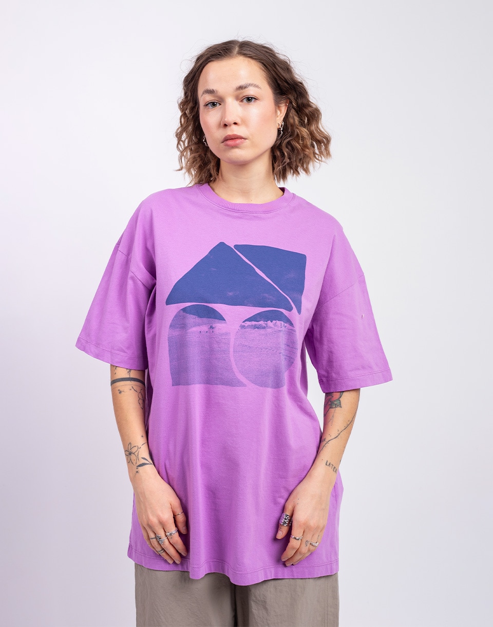 Tričko Patagonia W's Oversized Driftways Organic T-Shirt Brisk Purple