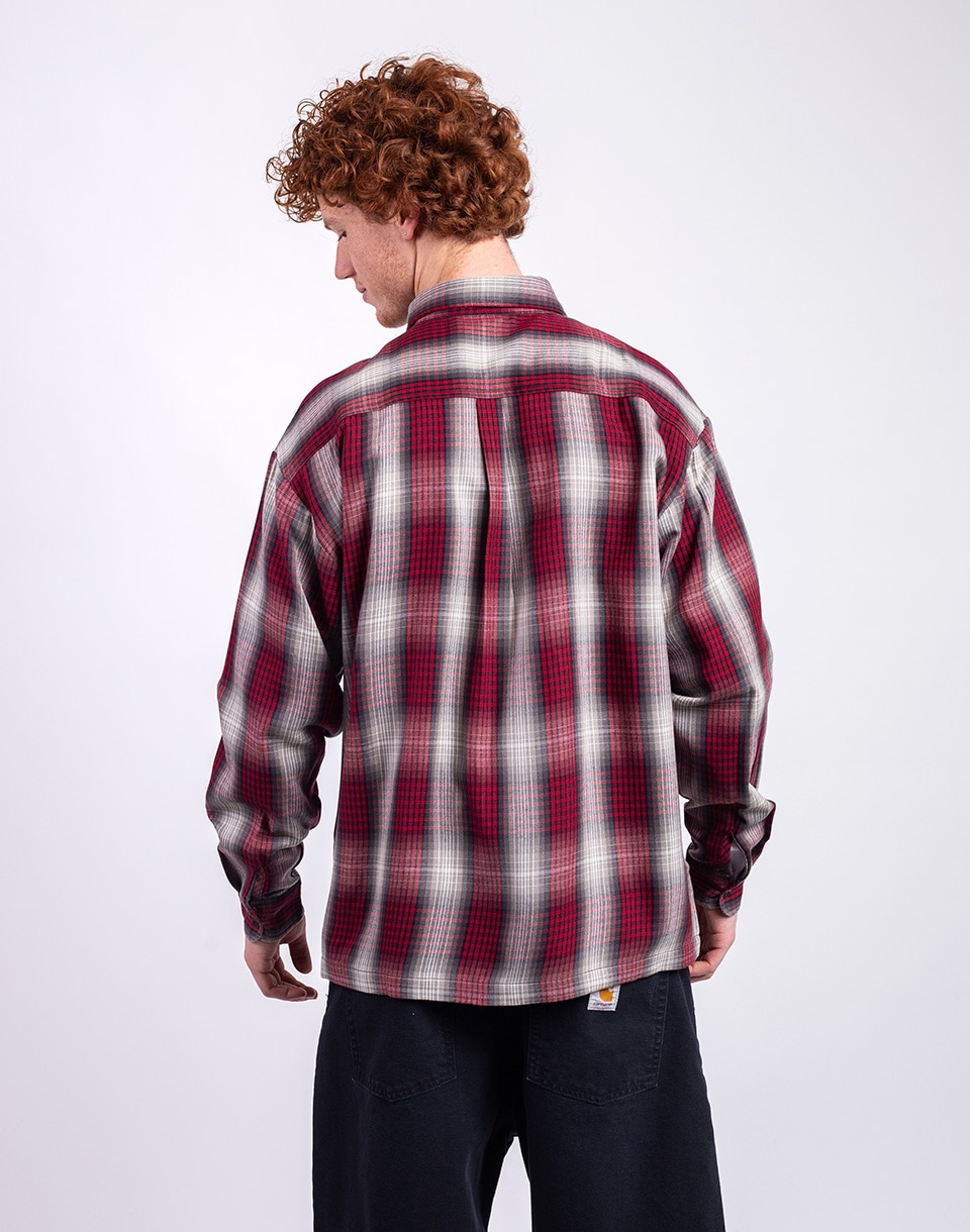 Carhartt WIP L/S Harlin Shirt Harlin Check, Chili Pepper L
