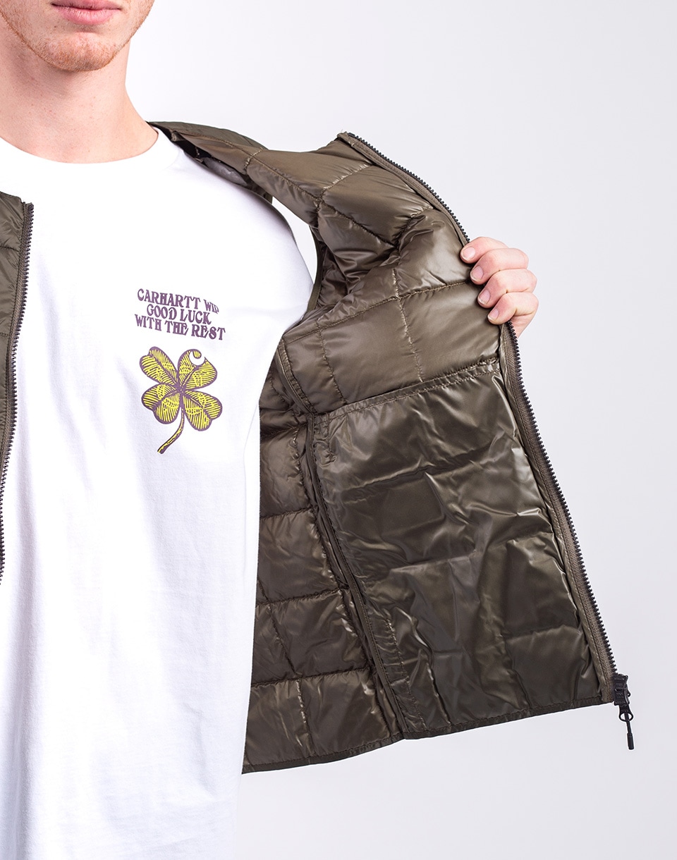 Taion Crew Neck Zip Down Vest D.OLIVE S