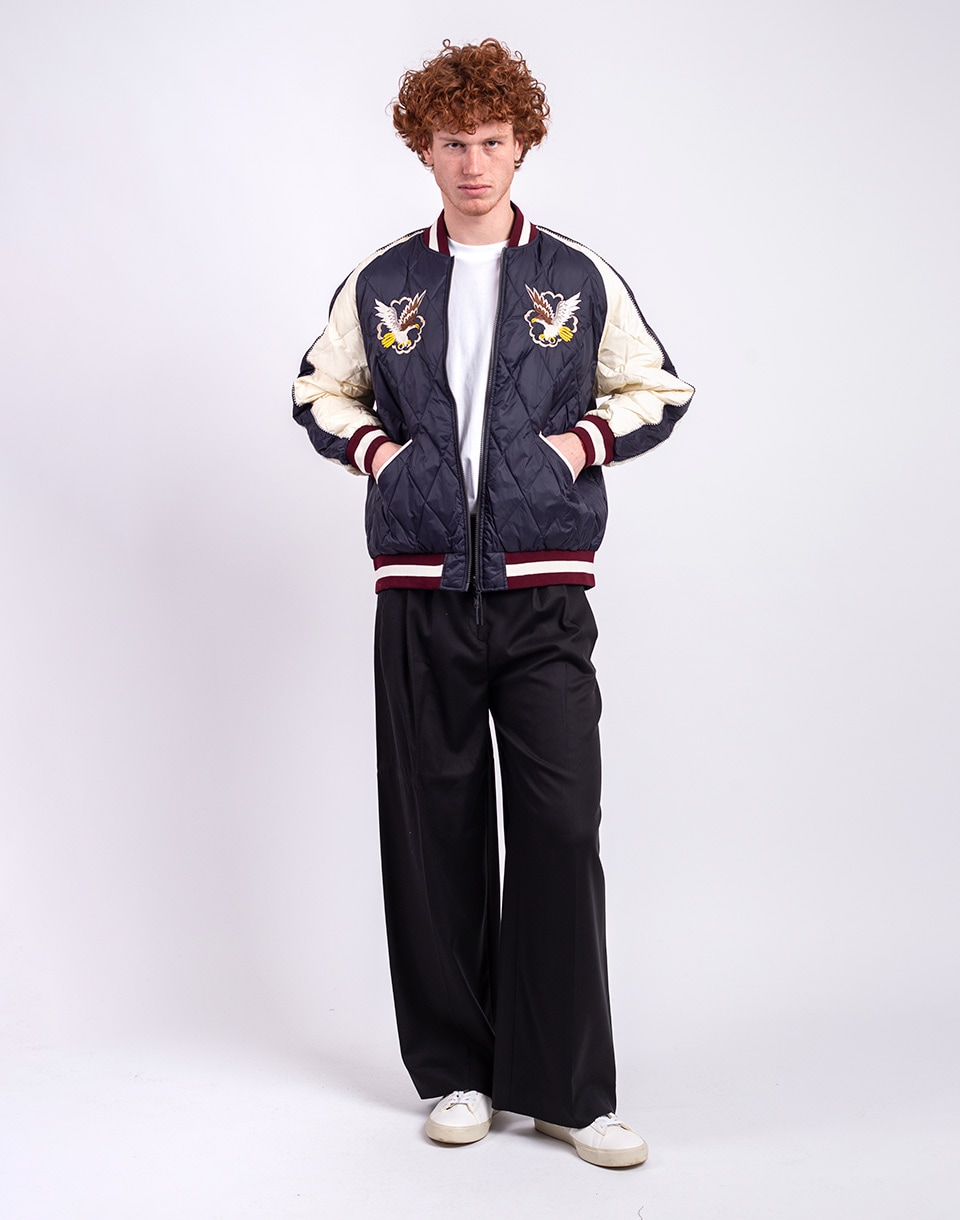 Taion Reversible "Skajan" Down Jacket D.NAVY/OFF×BK/MOCHA M