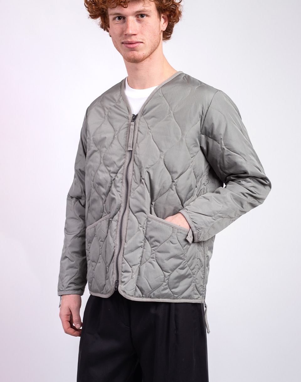 Taion Unisex Military W-Zip V-Neck Down Jacket D.SAGE GREEN L