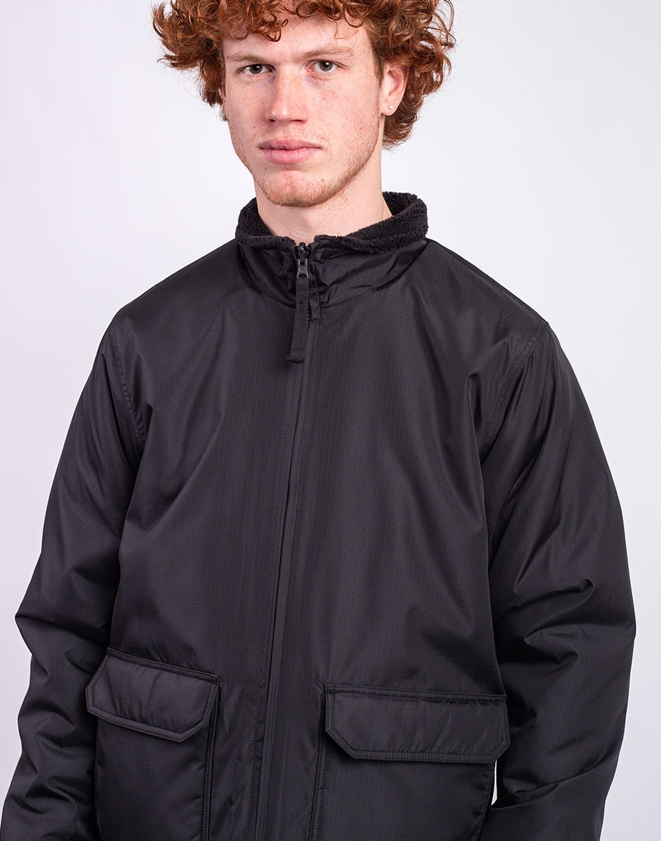Taion Non Down Military Reversible Boa Hi Neck Jacket BLACK×BLACK S