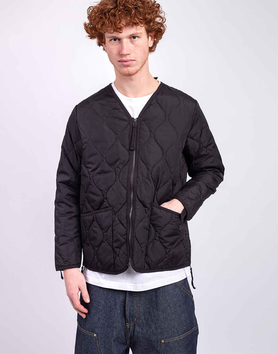 Taion Unisex Military W-Zip V-Neck Down Jacket BLACK XL