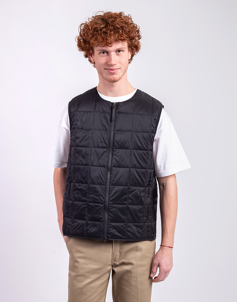 Taion Crew Neck Zip Down Vest BLACK XL