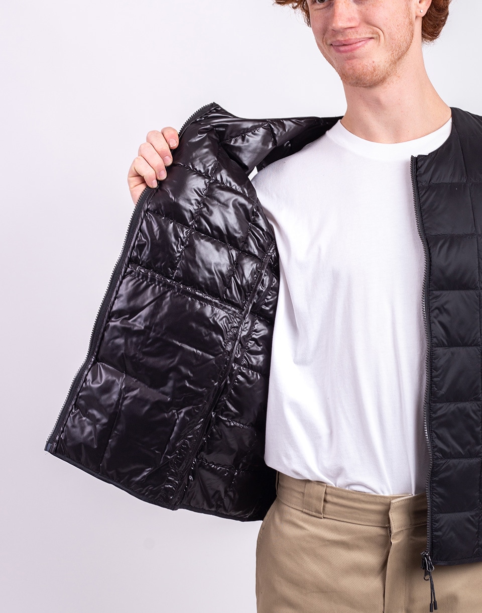 Taion Crew Neck Zip Down Vest BLACK M
