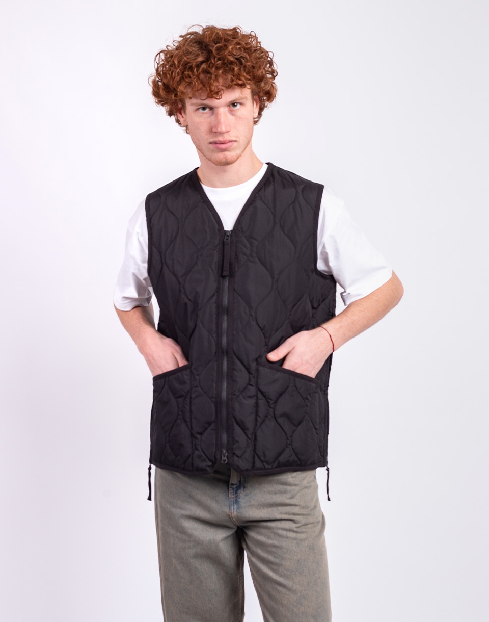 Taion Unisex Military Zip V-Neck Down Vest BLACK M