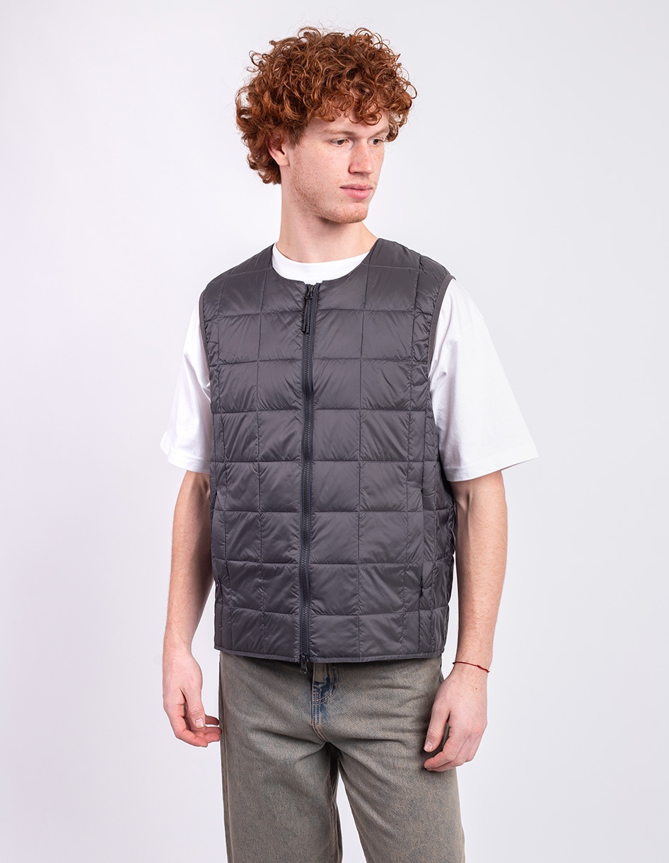 Taion Crew Neck Zip Down Vest D.CHARCOAL XL