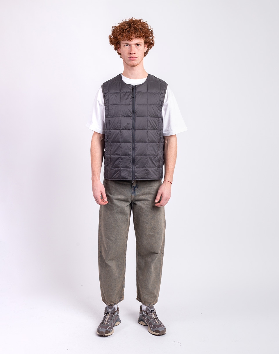 Taion Crew Neck Zip Down Vest D.CHARCOAL M