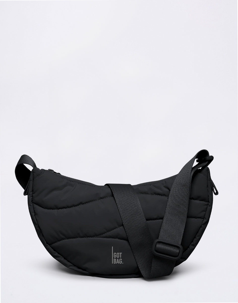 Got Bag Wavy Puffer Moon Bag black