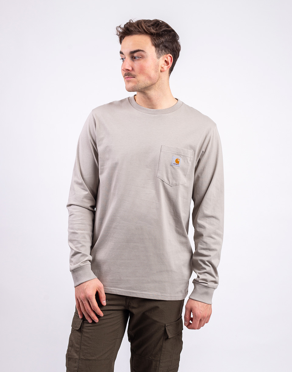 Tričko Carhartt WIP L/S Pocket T-Shirt Puddle
