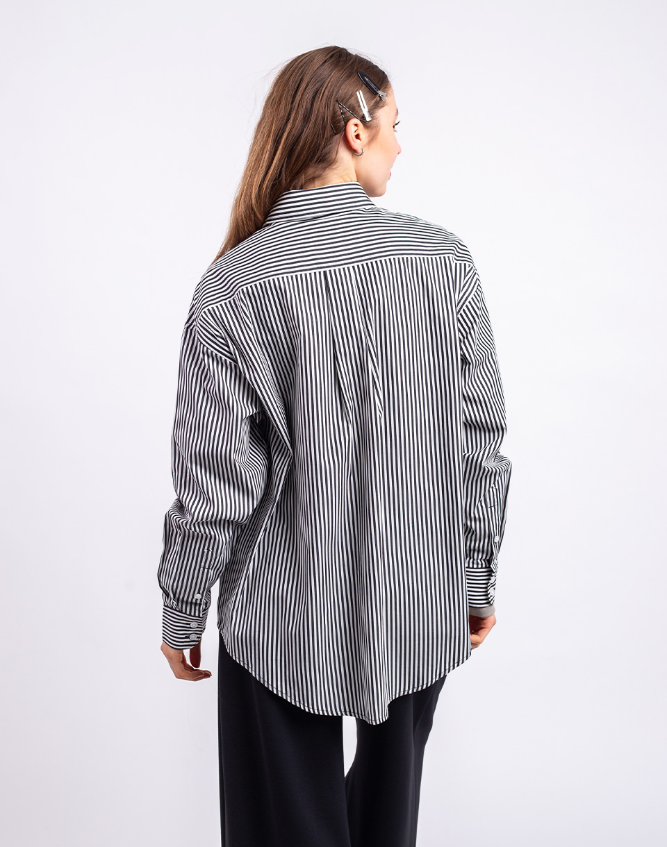 Carhartt WIP W' L/S Daldry Shirt Daldry Stripe, Black/Wax S
