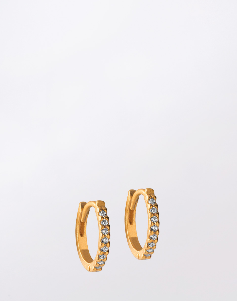 ENAMEL Copenhagen Hoops, Petite Flora 8mm 925S/GP/M