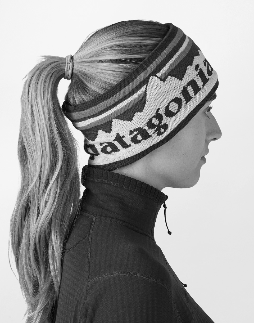 Patagonia Powder Town Headband Park Stripe: Marlow Brown