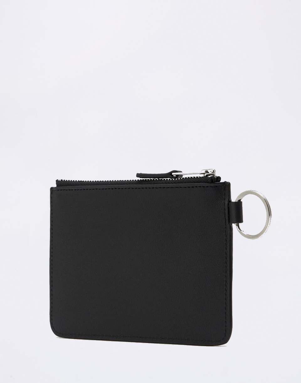 Carhartt WIP Deconstructed Leather Wallet Black/Silver