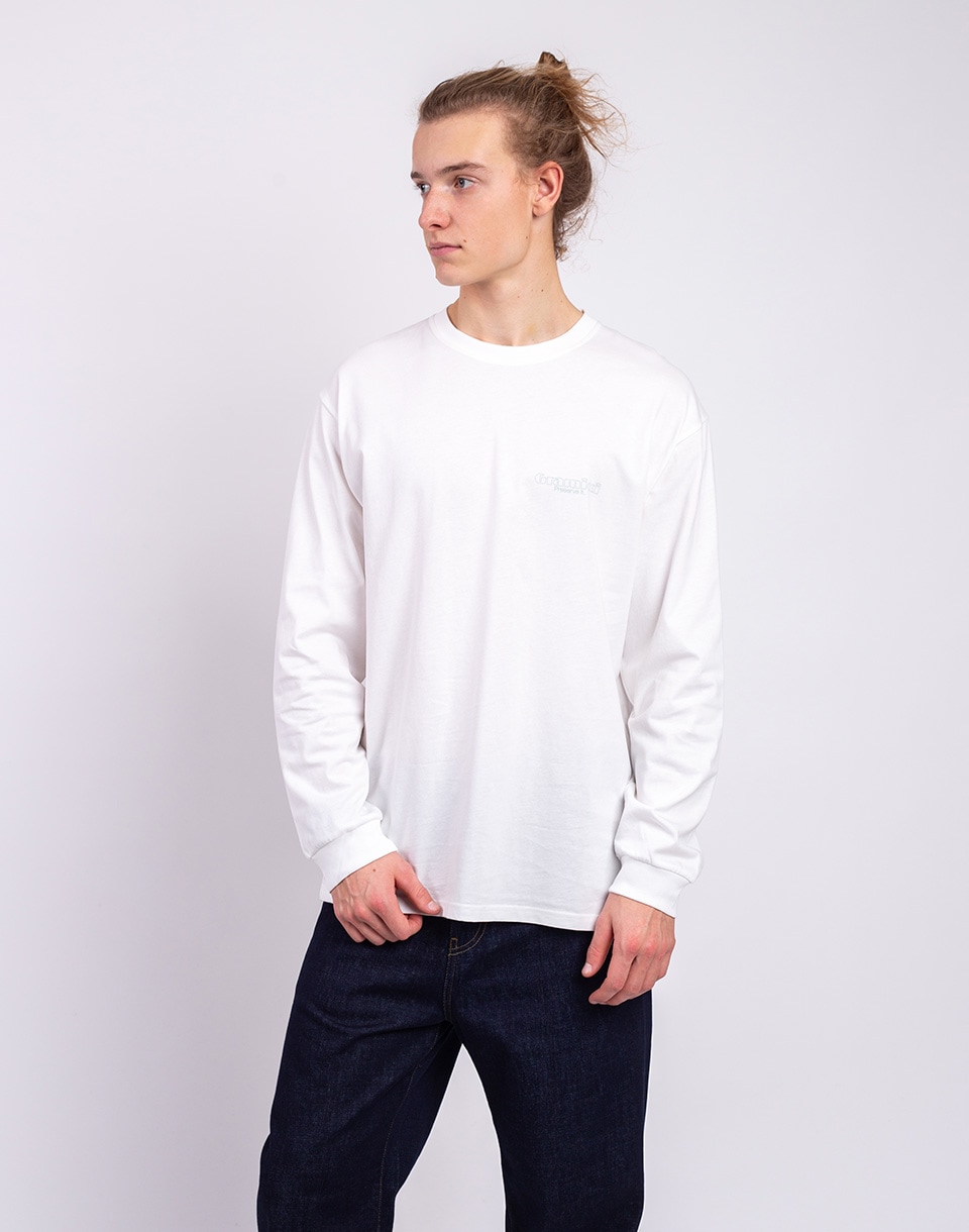 Tričko Gramicci Trouttail Long Sleeve Tee WHITE