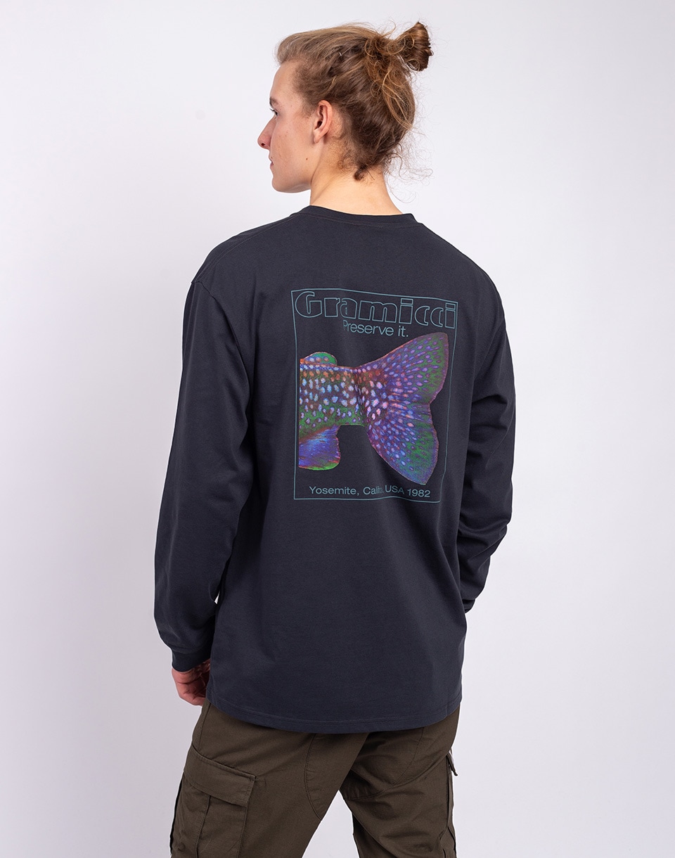 Gramicci Trouttail Long Sleeve Tee VINTAGE BLACK M